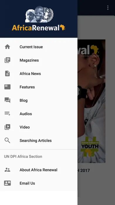 UN Africa Renewal Magazine Screenshots