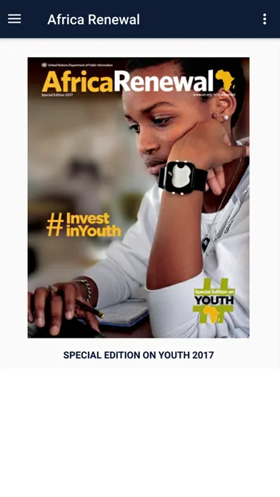 UN Africa Renewal Magazine Screenshots