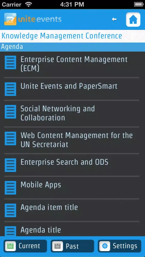 UNite Events Ekran Görüntüleri