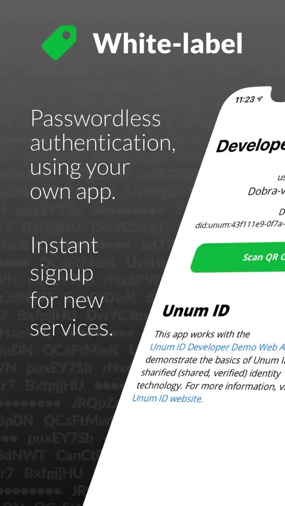 Unum ID Developer Demo スクリーンショット
