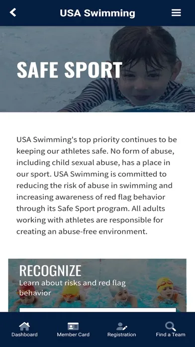 Ảnh chụp màn hình của USA Swimming
