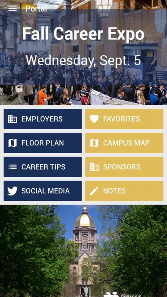 Notre Dame Career Expo スクリーンショット