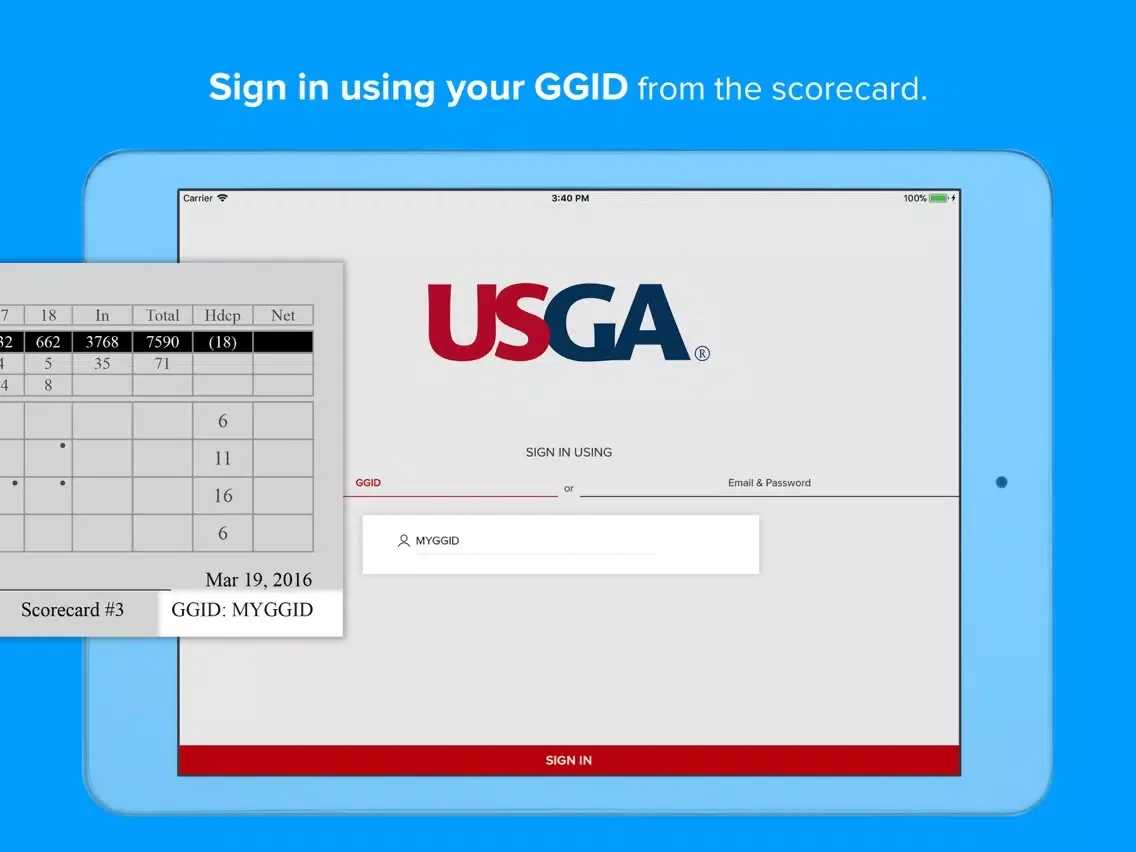 USGA Tournament Management iPad 应用截图