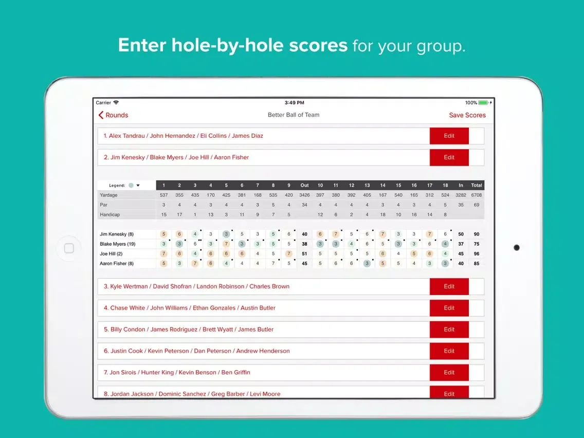 USGA Tournament Management iPad 应用截图