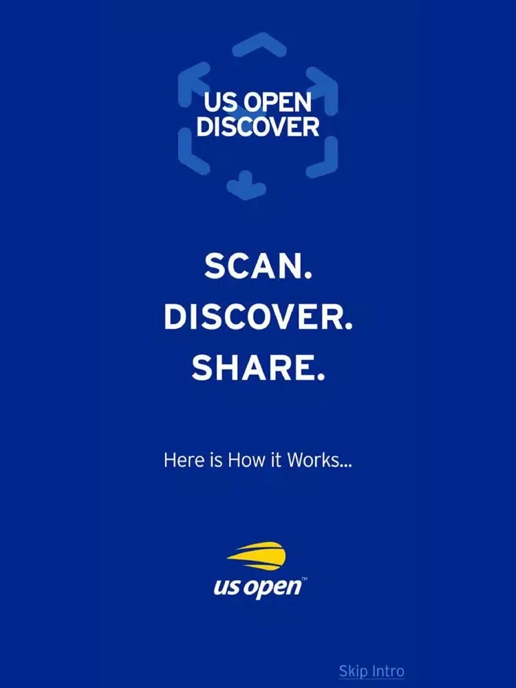 Ảnh chụp màn hình của US Open Discover iPad 