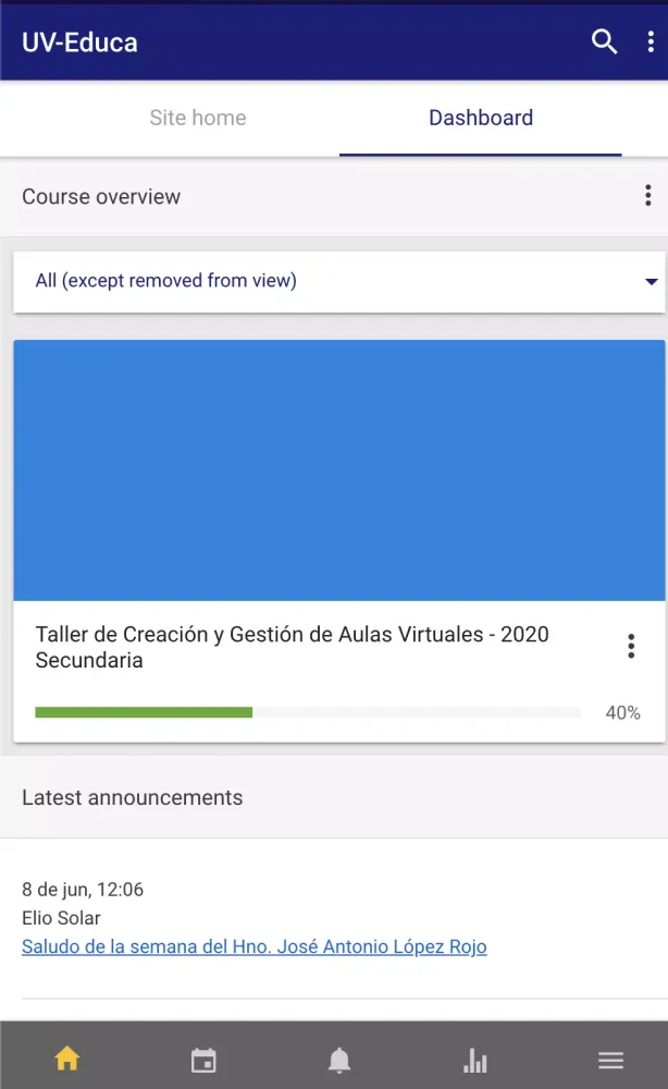 Screenshot di UV-Educa