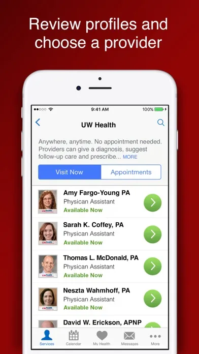 UW Health Care Anywhere سکرین شاٹس