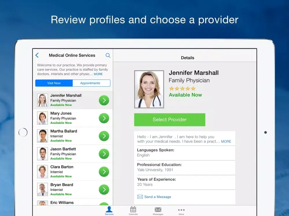 UW Medicine Virtual Clinic iPad 应用截图