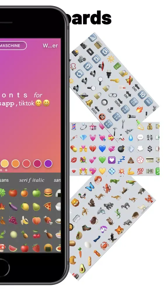 Capturas de pantalla de Fonts & Emoji keyboard