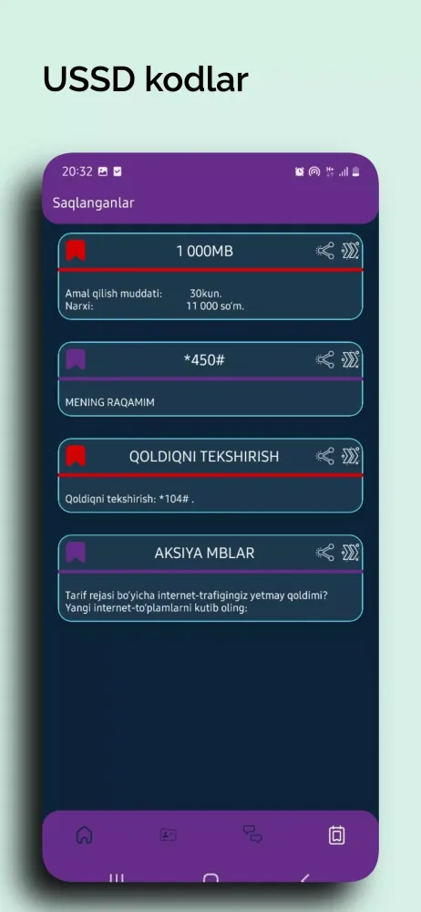USSD kodlar Screenshots
