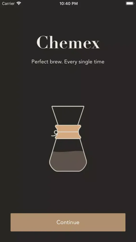 Capturas de tela do Chemex Brew Timer