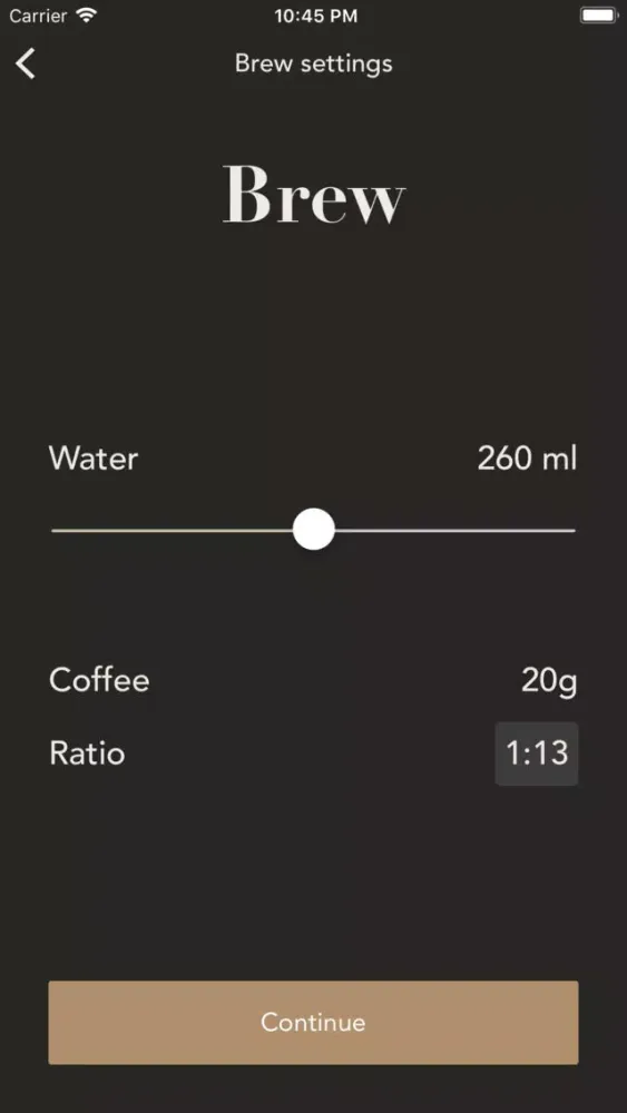 Capturas de tela do Chemex Brew Timer