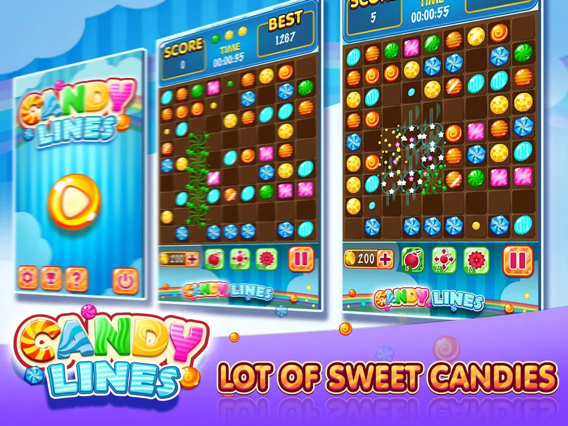 Ảnh chụp màn hình của Candy Lines HD iPad 