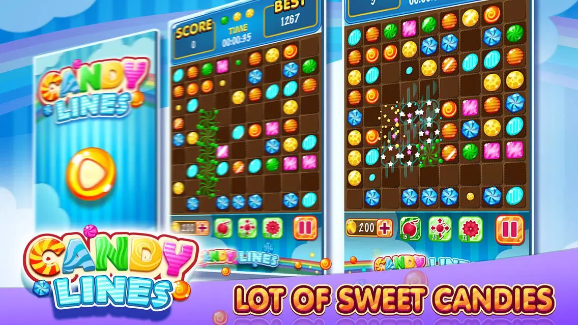 Ảnh chụp màn hình của Candy Lines HD