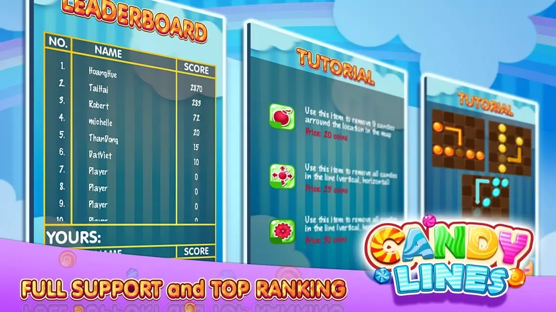 Ảnh chụp màn hình của Candy Lines HD