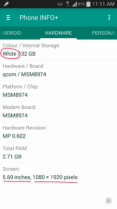 Phone INFO應用截圖