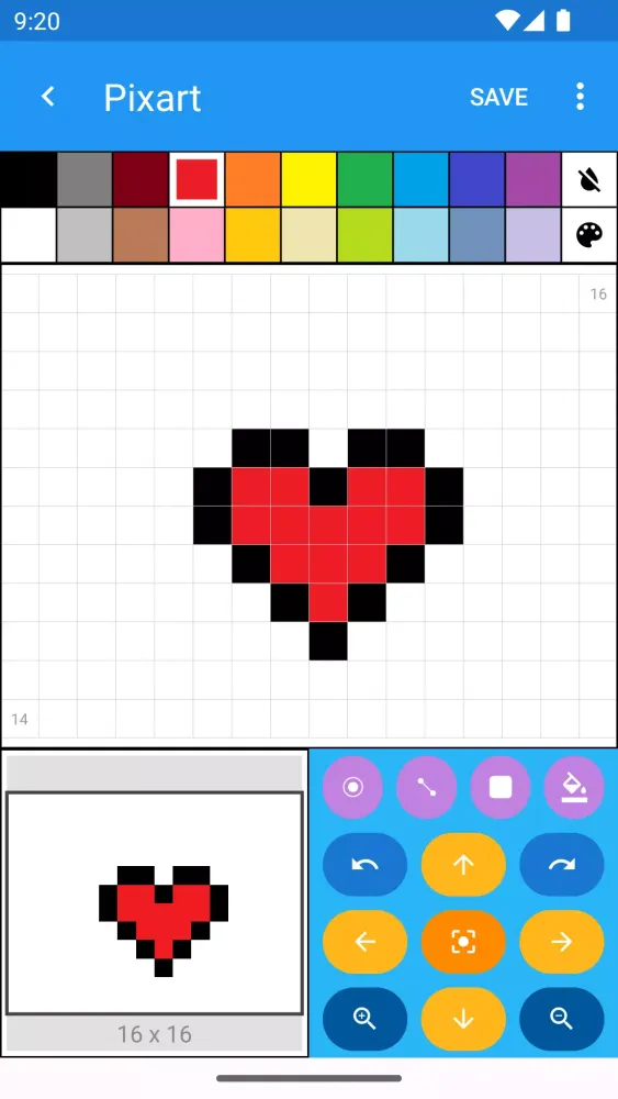 Tangkapan skrin Pixart