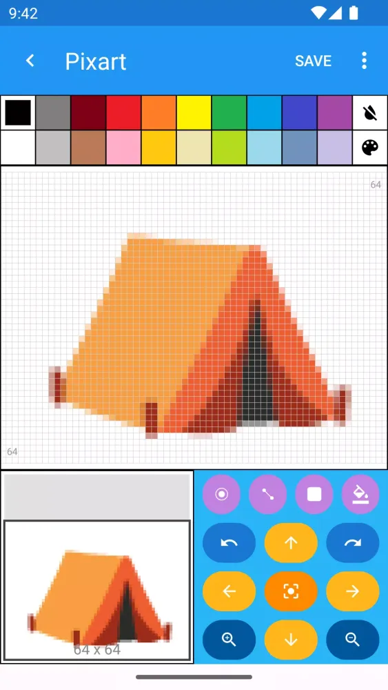 Tangkapan skrin Pixart
