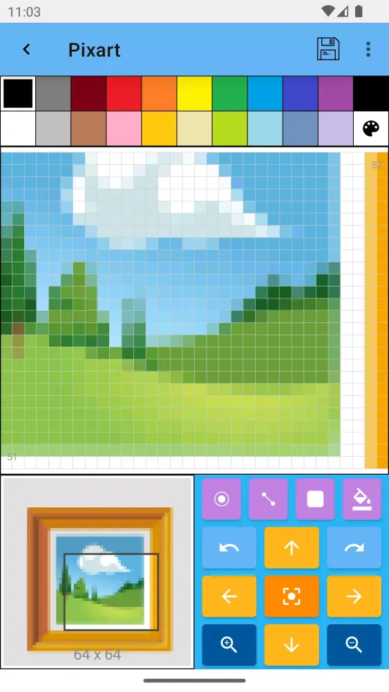 Tangkapan skrin Pixart