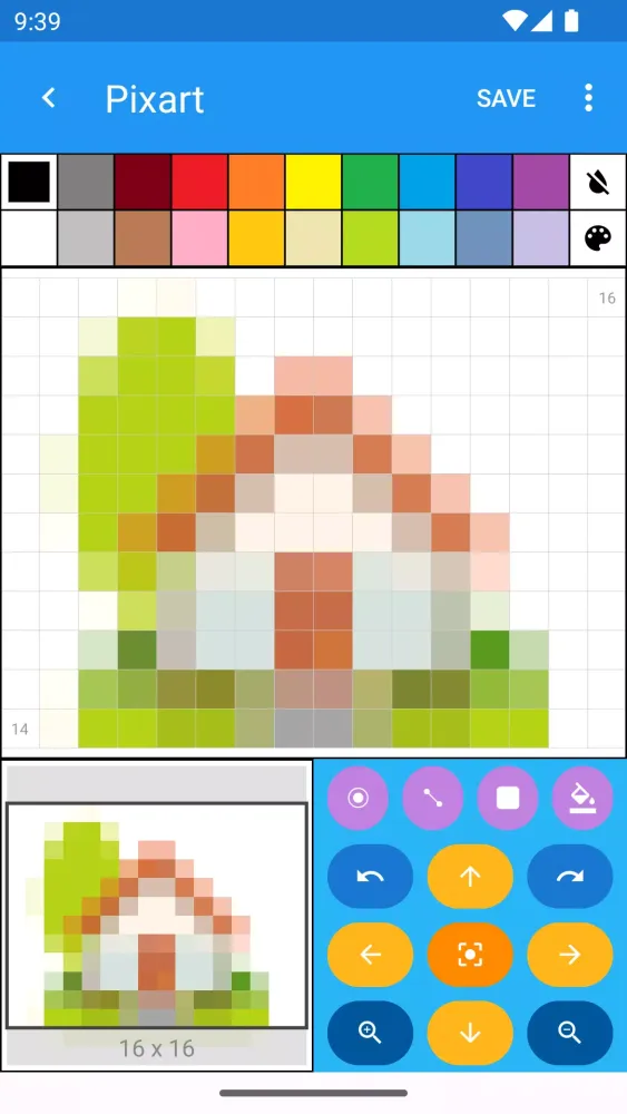 Tangkapan skrin Pixart