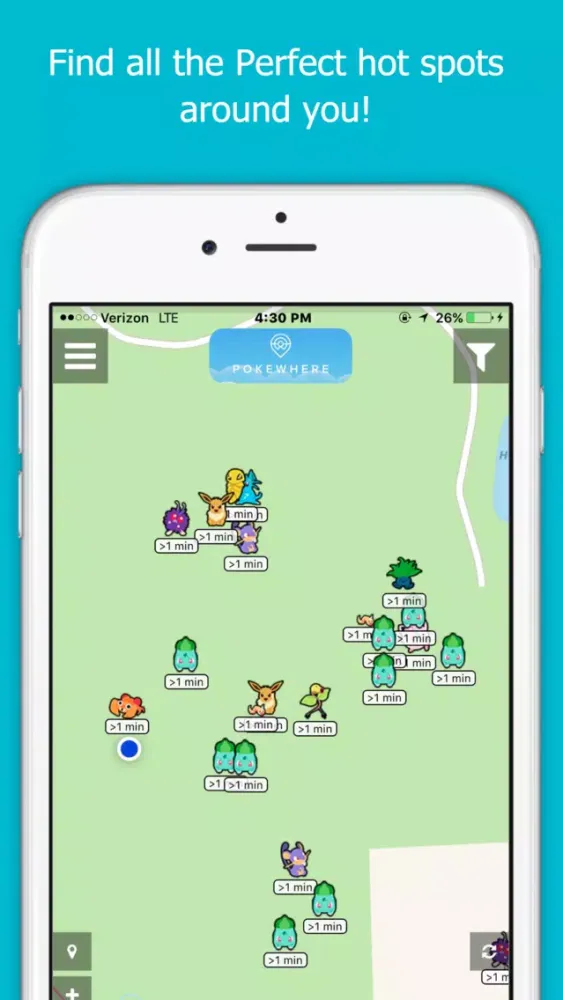 PokeWhere - Live Radar Map for Pokemon GO应用截图