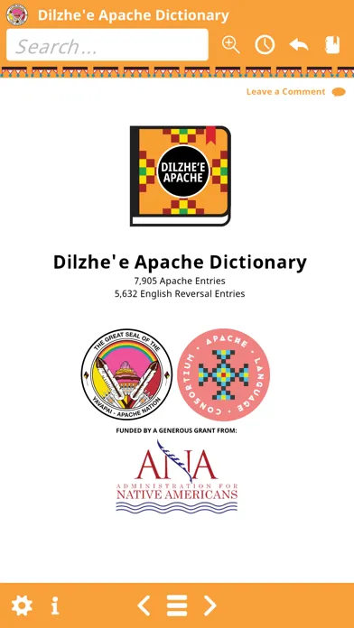 Dilzhe'e Apache Dictionary स्क्रीनशॉट