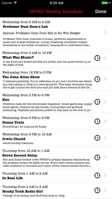 Capturas de pantalla de WFMU Radio