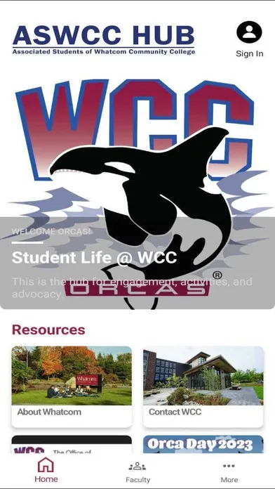 ภาพหน้าจอของ ASWCC Student Engagement App