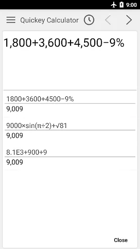 Calculator app Screenshots