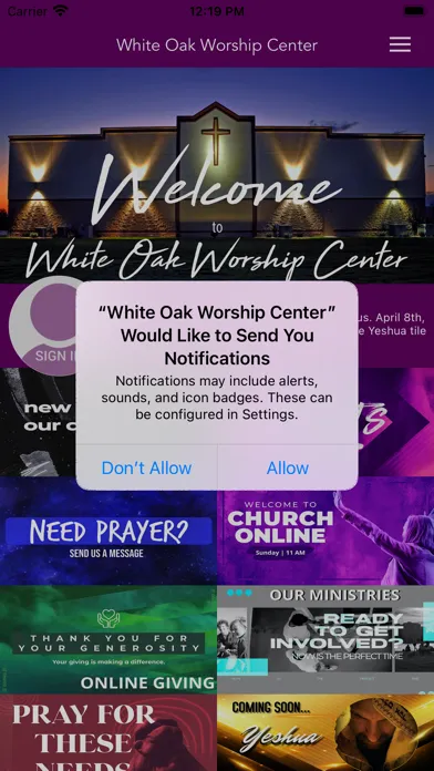 Tangkapan skrin White Oak Worship Center