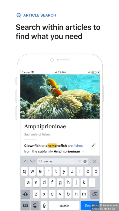 Wikipedia سکرین شاٹس