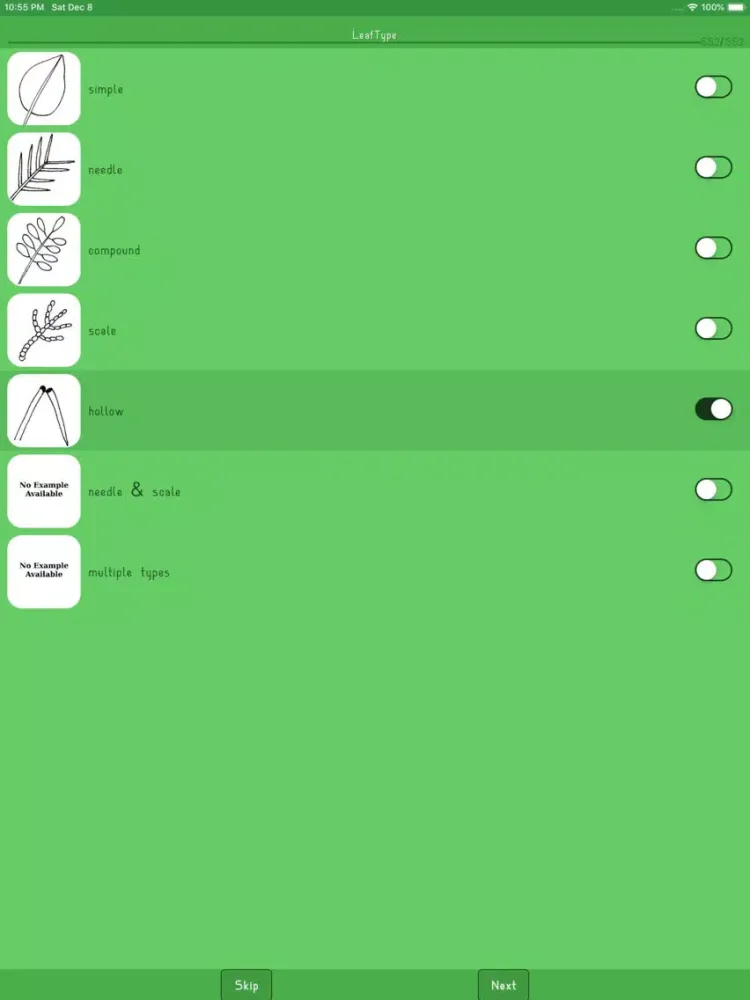 Ảnh chụp màn hình của WildPlantID iPad 
