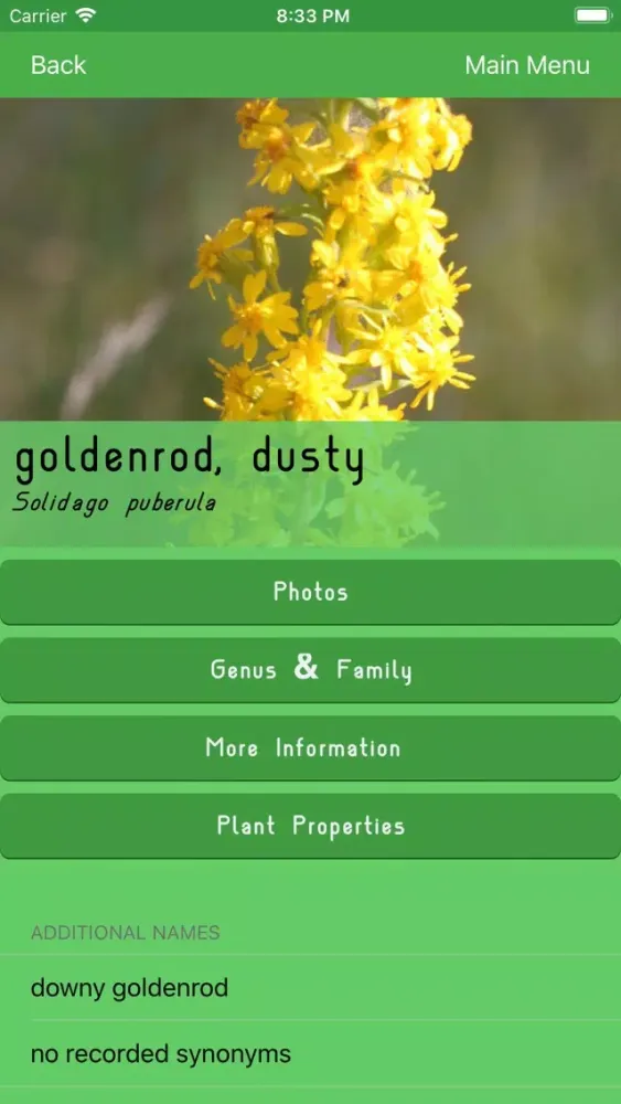 Ảnh chụp màn hình của WildPlantID