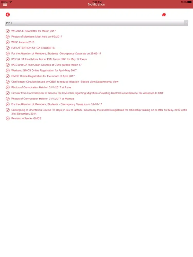 Capturas de pantalla de WIRC of ICAI iPad 