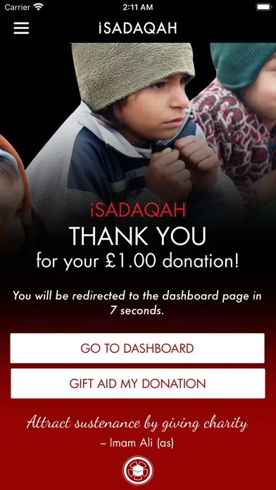Tangkapan layar iSadaqah