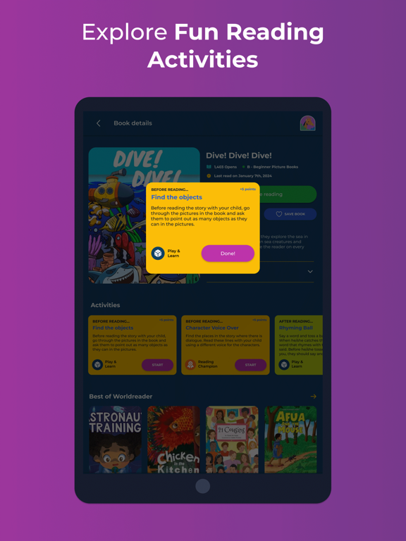 Ảnh chụp màn hình của BookSmart by Worldreader iPad 