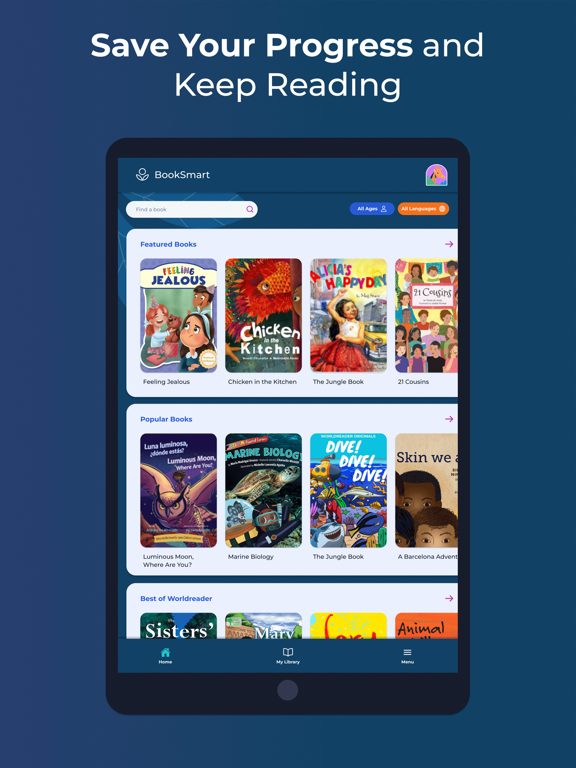 Ảnh chụp màn hình của BookSmart by Worldreader iPad 
