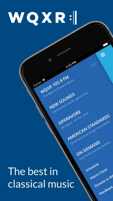 Capturas de tela do Classical Music Radio WQXR