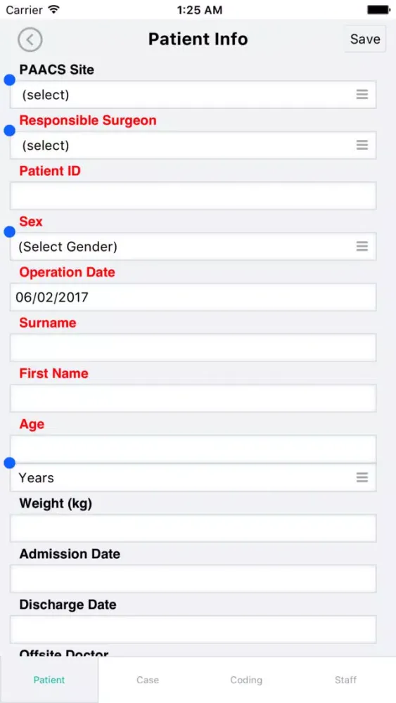PAACS Case Log سکرین شاٹس