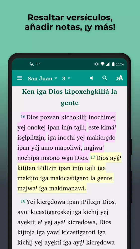 Скриншоты Nahuatl Mecayapan Bible