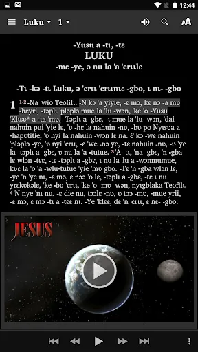 Ảnh chụp màn hình của Kroumen Tepo Bible