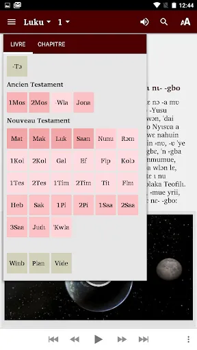 Ảnh chụp màn hình của Kroumen Tepo Bible