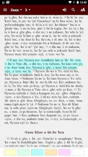 Ảnh chụp màn hình của Kroumen Tepo Bible