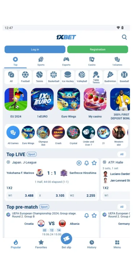 Tangkapan layar 1xbet Iran apk Download for Android