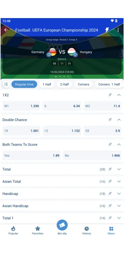 Tangkapan layar 1xbet Iran apk Download for Android