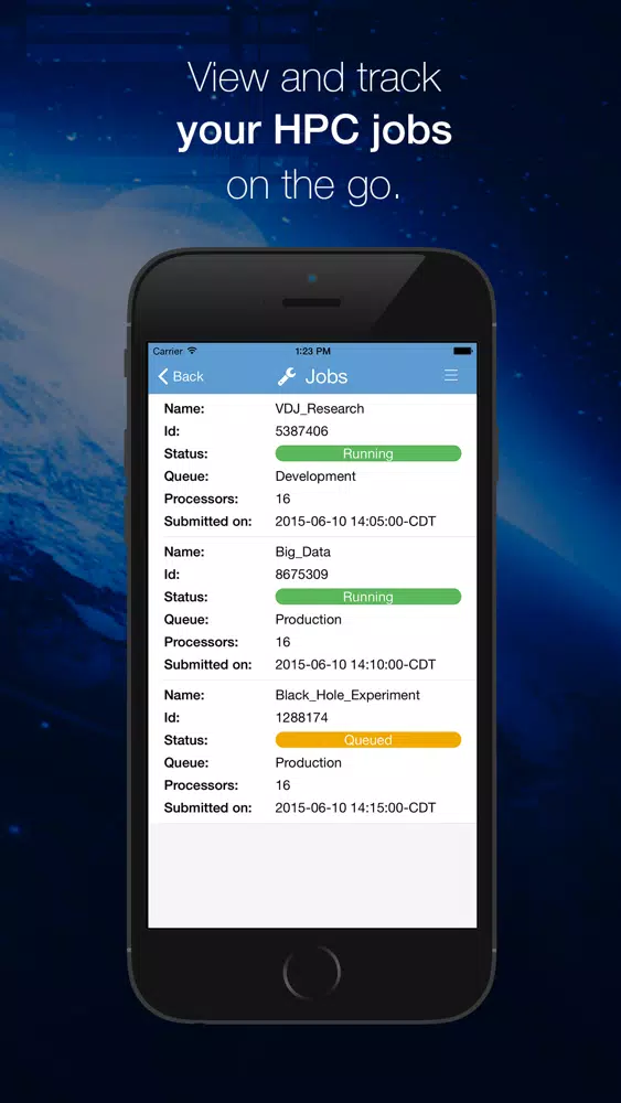 XSEDE User Portal Mobile 스크린샷