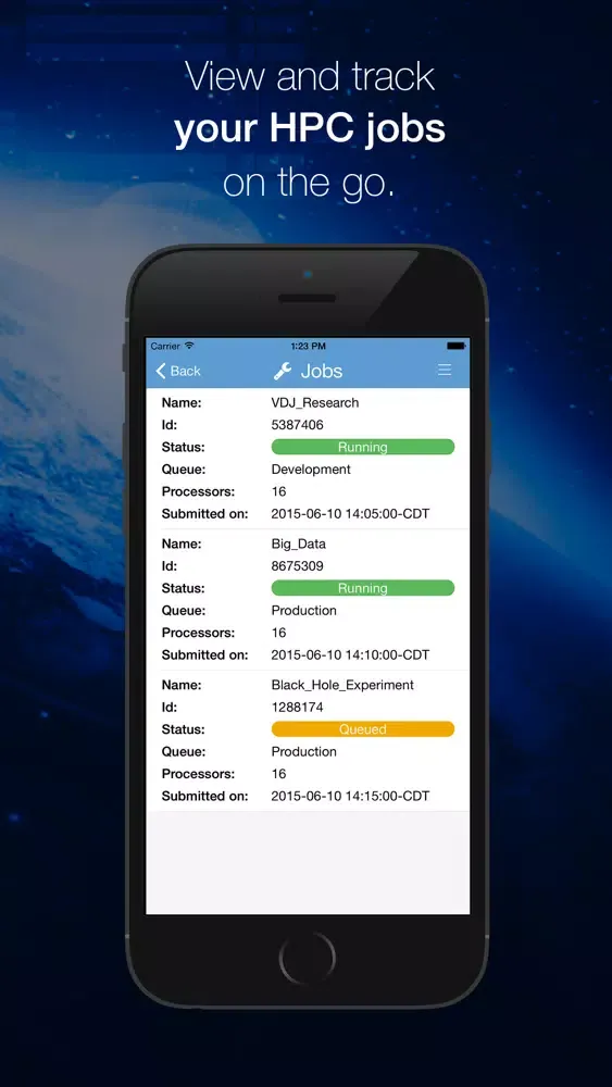 Zrzuty ekranu XSEDE User Portal Mobile