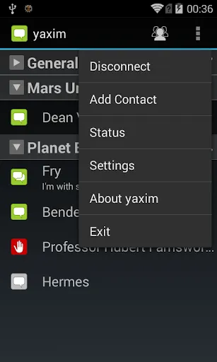 yaxim - XMPP/Jabber client Screenshots