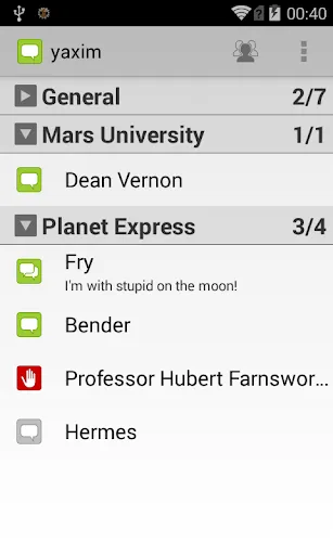 yaxim - XMPP/Jabber client Screenshots