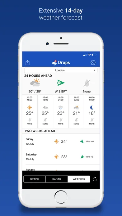 Drops - with rain radar Screenshots